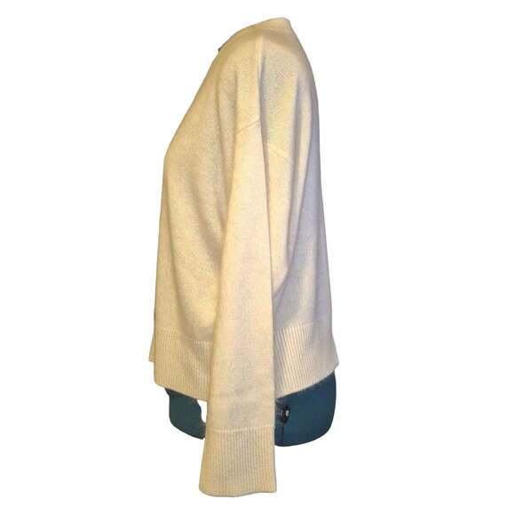 Aritzia Babaton Cream Wool Blend Crew Neck Long Sleeve Pullover Sweater Large - Picture 3 of 7